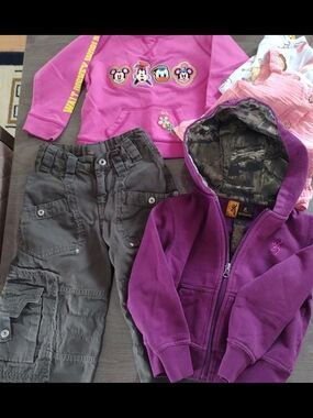Lot of Assorted Girls 4-5 Y Clothes Purple Hooded Jacket Disney Mexx Browning